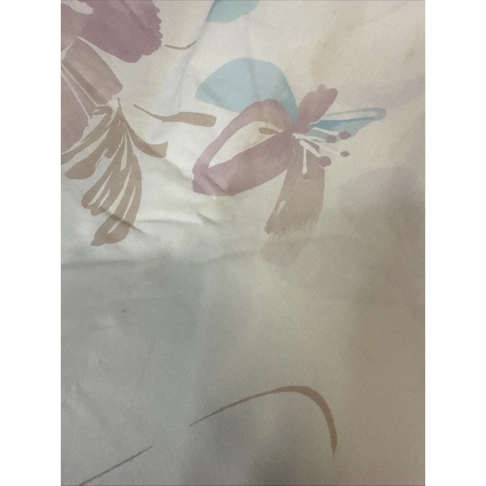 Vintage Springmaid Fitted Sheet Queen Watercolor Pastel Floral 80s Grannycore